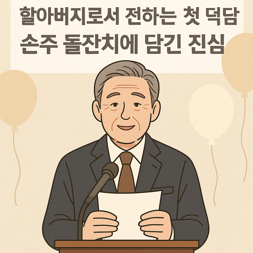 할아버지로서 전하는 손주 돌잔치 덕담