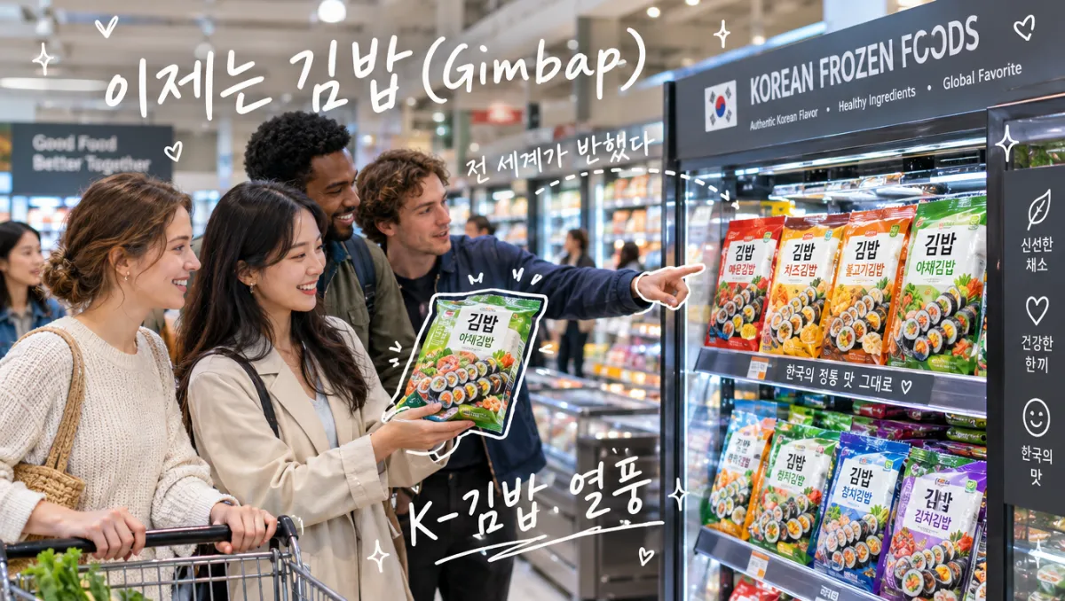전 세계적으로 인기를 끌고 있는 한국 K-김밥 열풍 현장