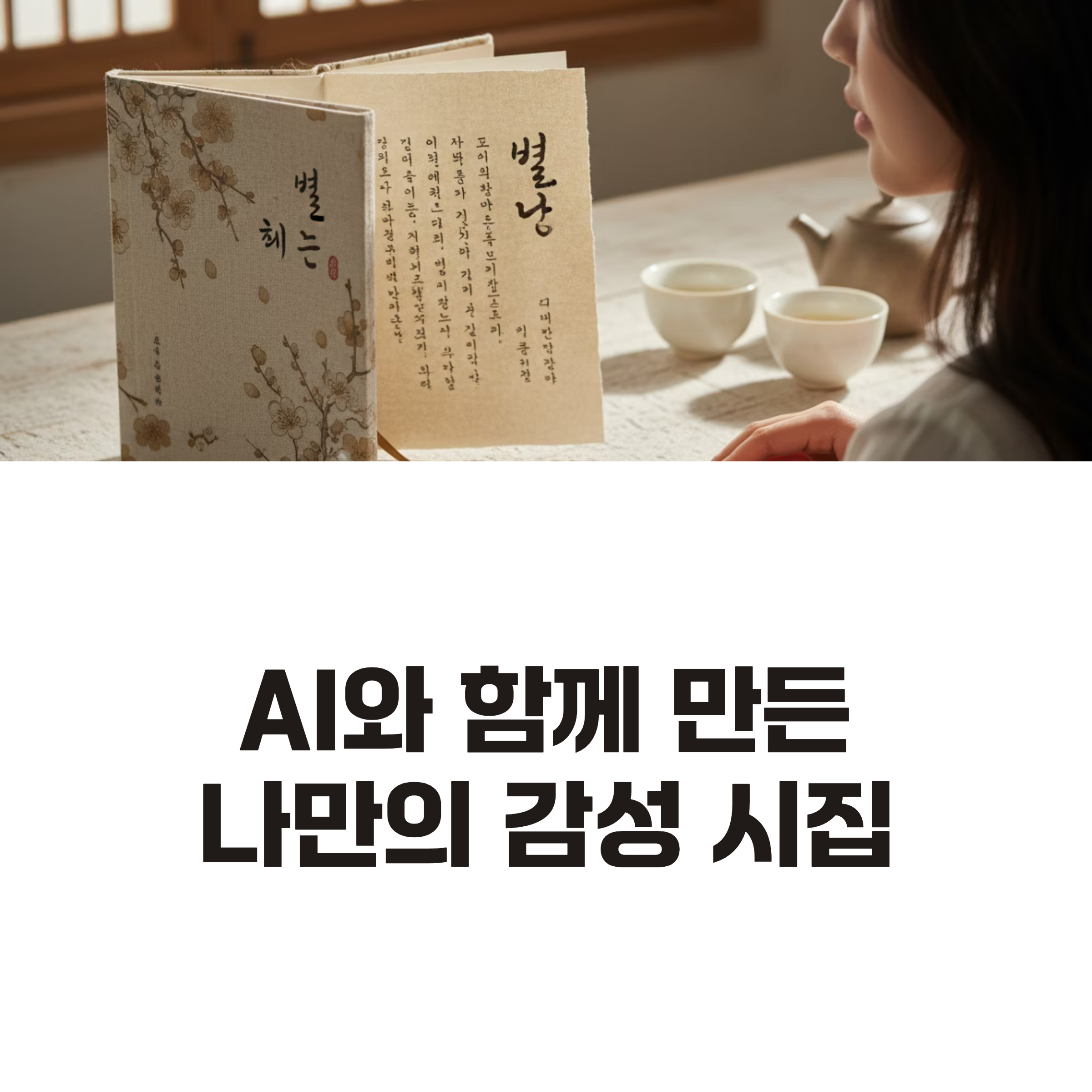 AI와 감성의 만남으로 나만의 시집을 출간해보세요. 실제 예시와 제작 과정까지 담은 리얼 후기! 시집 출간, 이제 당신도 할 수 있어요.