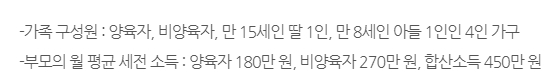 가산 및 감산 요소가 설명된 문서 일부