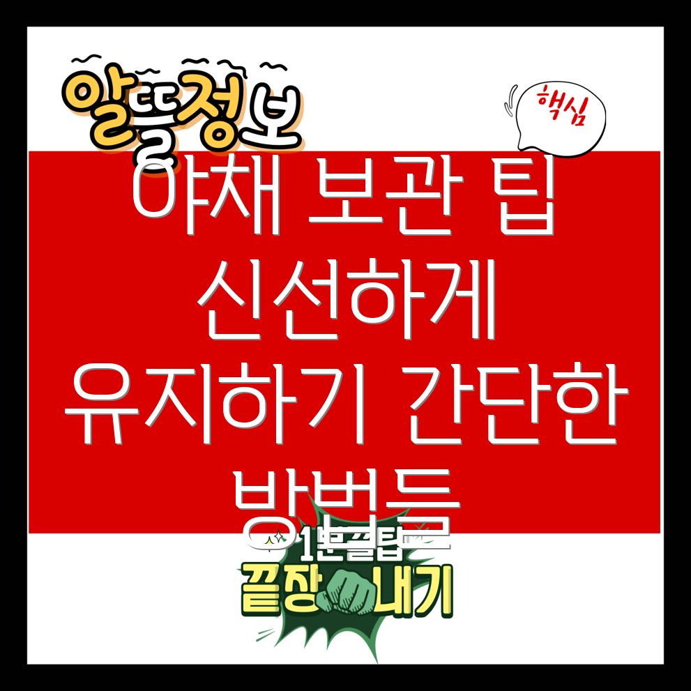 야채 보관법