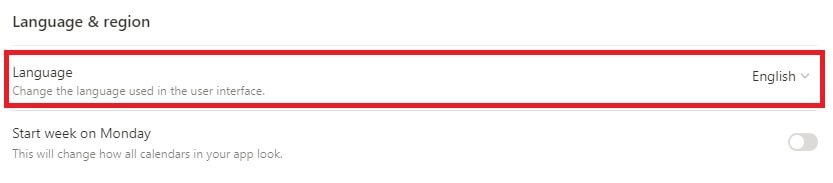 노션 언어 설정