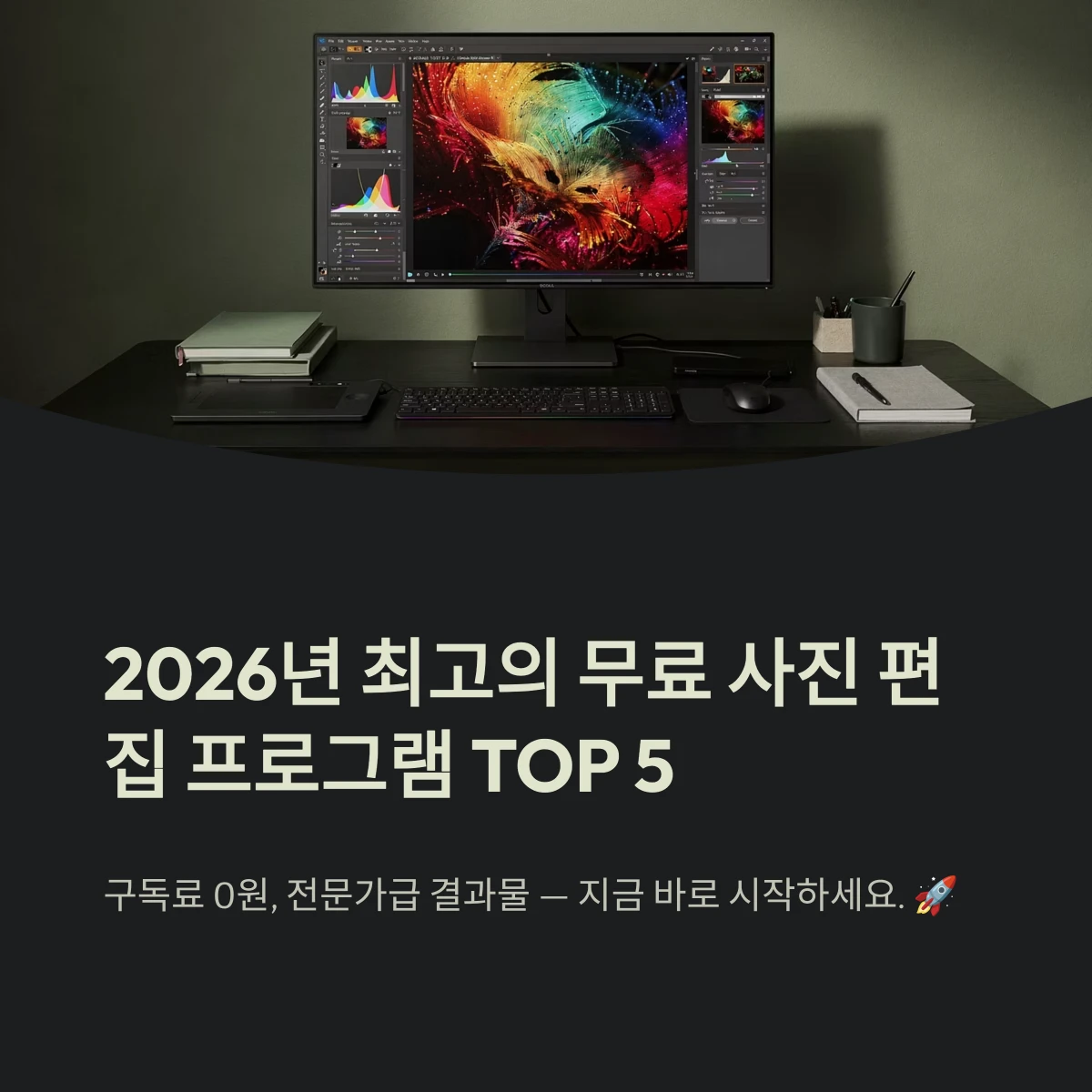 2026년 최고의 무료 사진 편집 프로그램 TOP 5