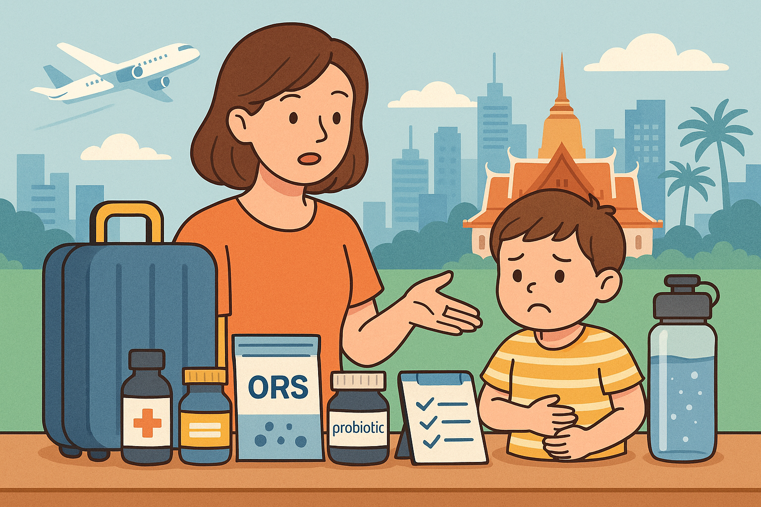 아이와 함께하는 동남아 여행에서 물갈이 증상 및 예방법에 대한 이미지