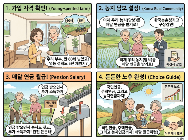 농지연금으로 연금수령하는 단계별 방법과 절차설명