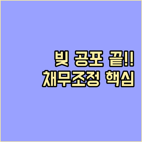 빚 독촉 즉시 멈춤! 채무조정 무료 ..