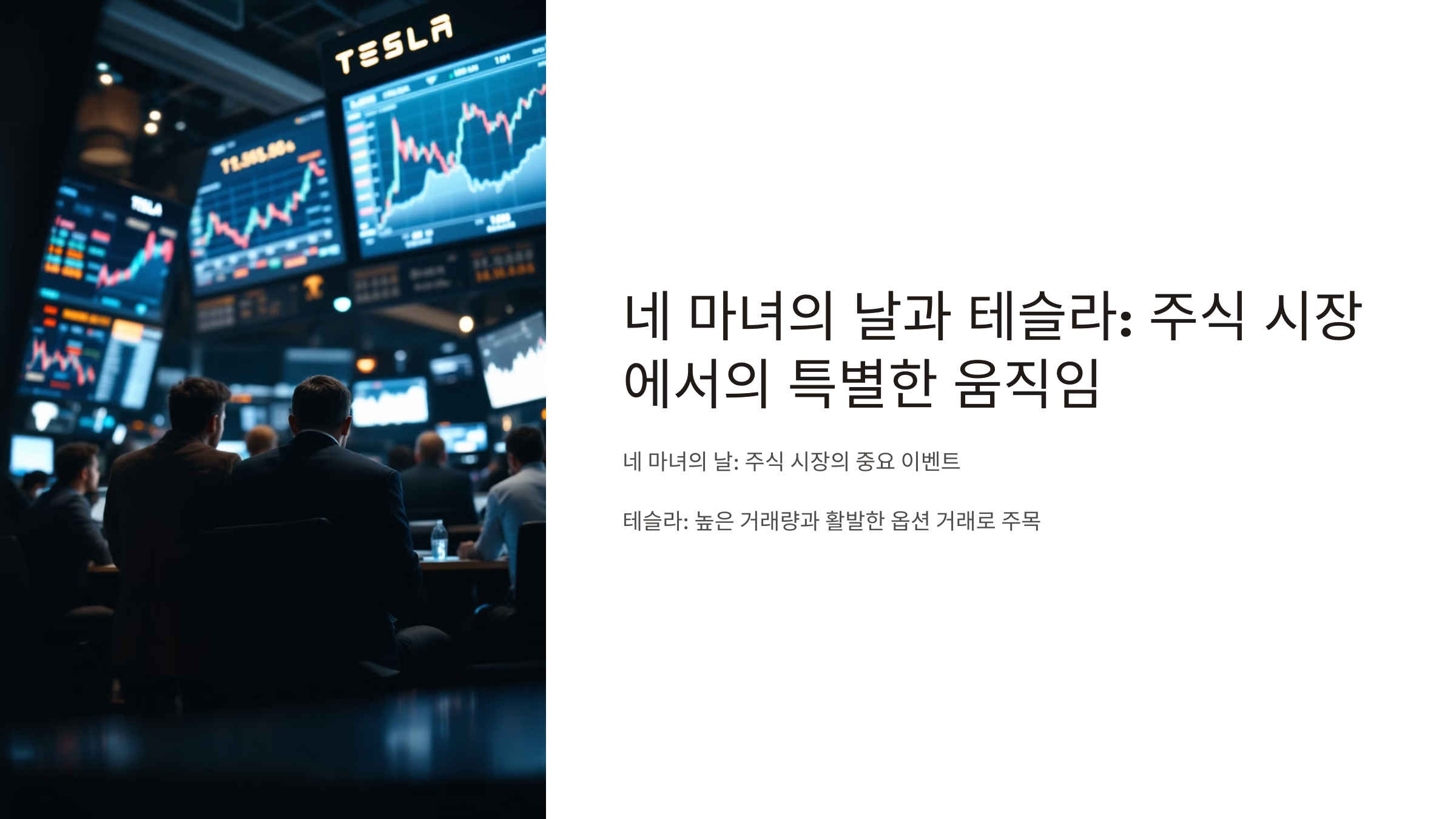 네마녀의날 테슬라 주식 시장에서의 특별한 움직임