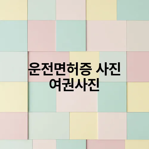 운전면허증 사진 여권사진