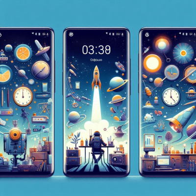 우주 테마의 스마트폰 배경 화면.