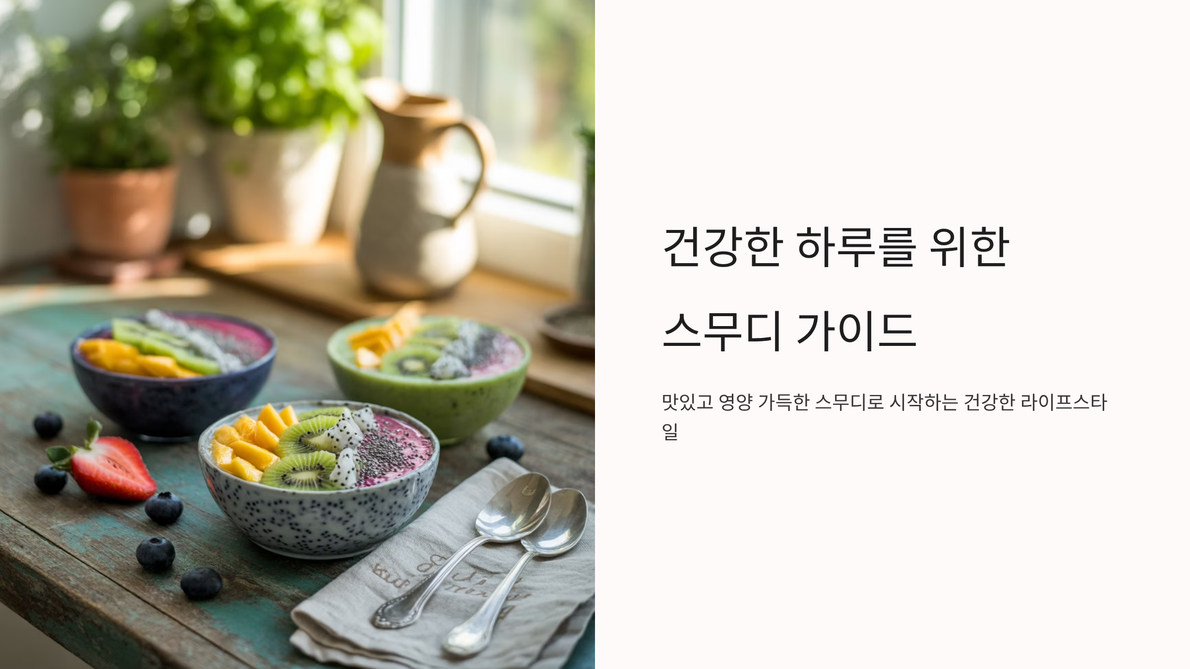 건강한 스무디 레시피 완벽 마스터