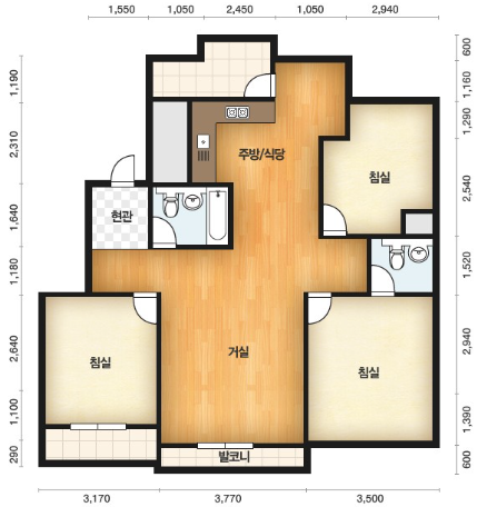 산운마을-11단지-판교포레라움-평면도