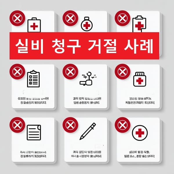 실손보험 청구 거절 대표 사례 요약 이미지