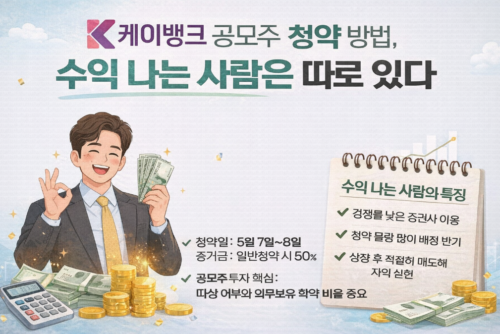 케이뱅크 공모주 청약, 수익 나는 사람들의 비밀