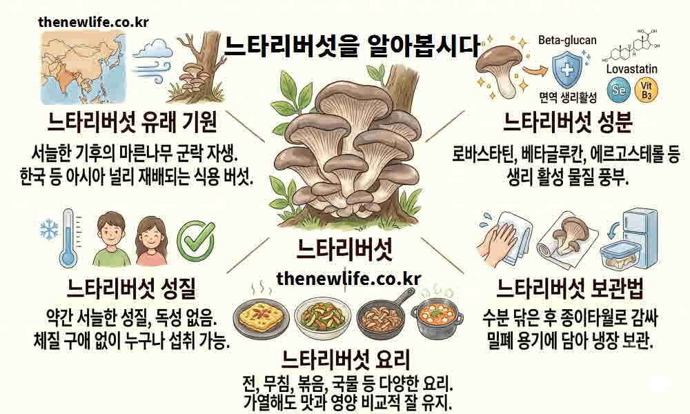 느타리버섯 효능 기본정보