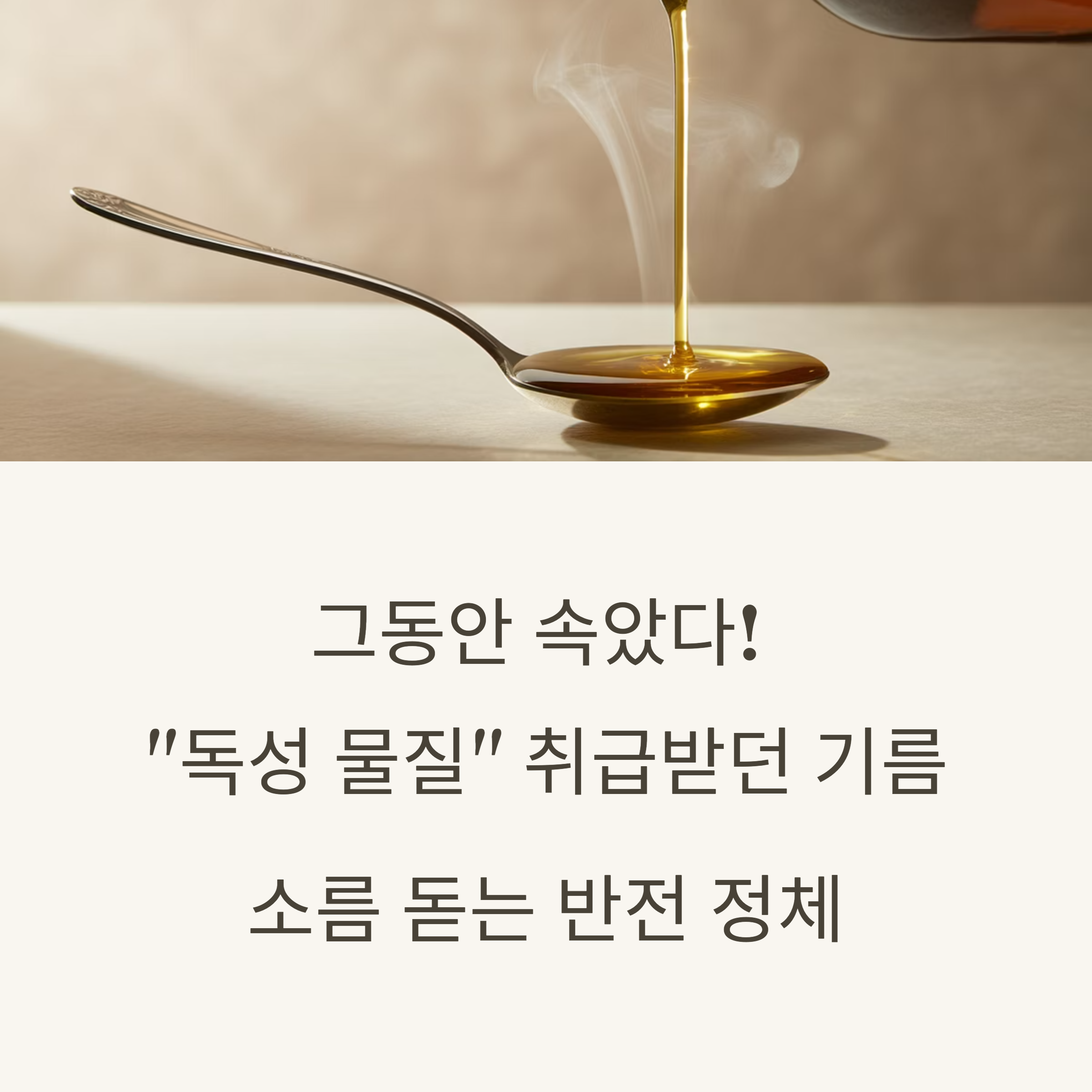 씨앗기름(종자유) 이 기름이 기적의 명약