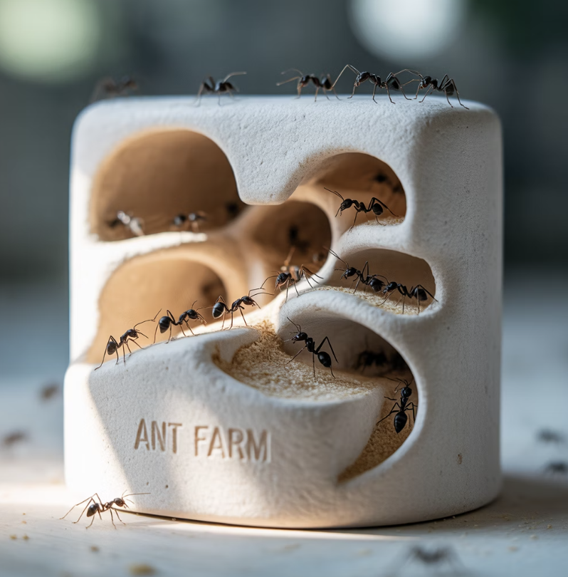 1. 관찰의 왕, 석고 사육장