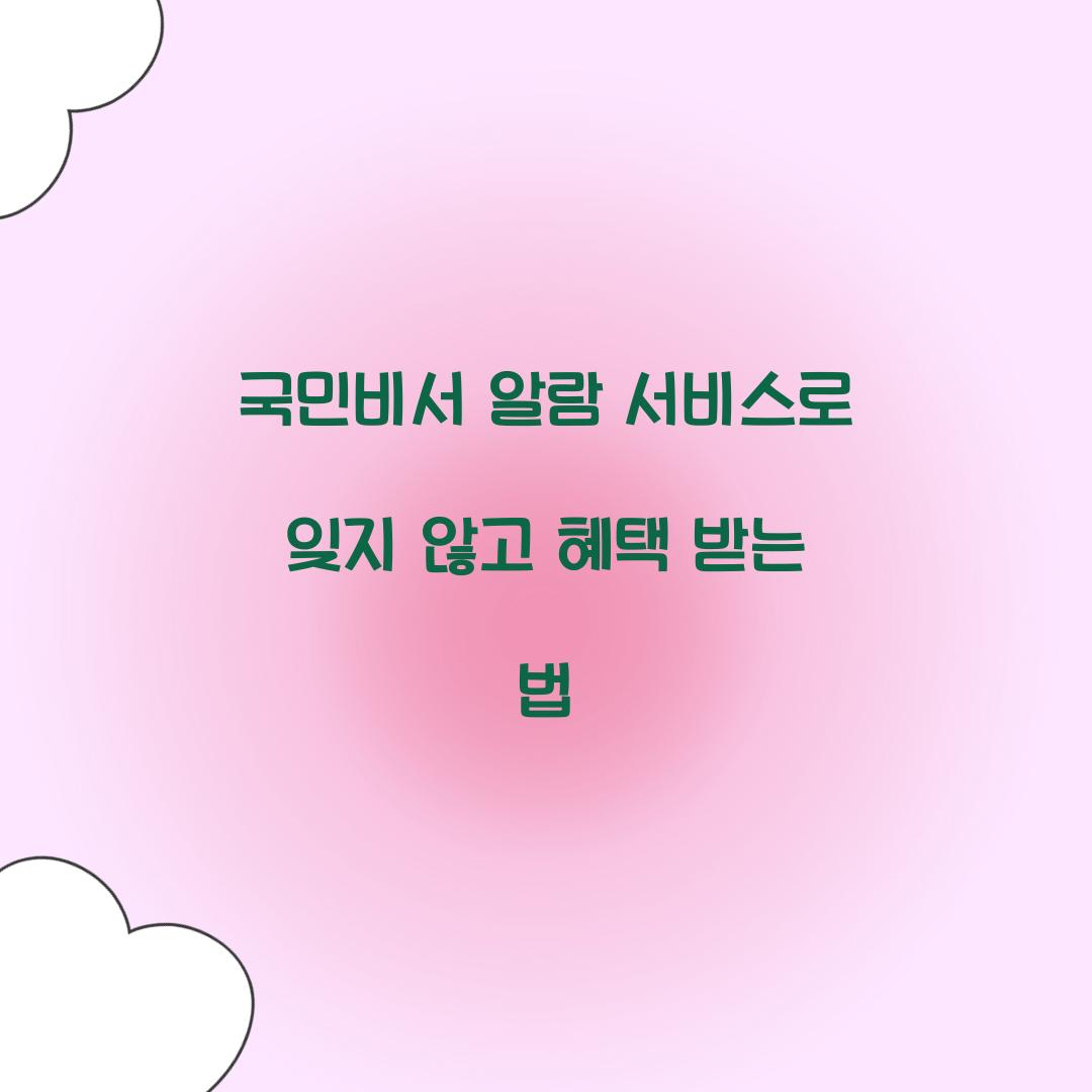 국민비서 알람 서비스