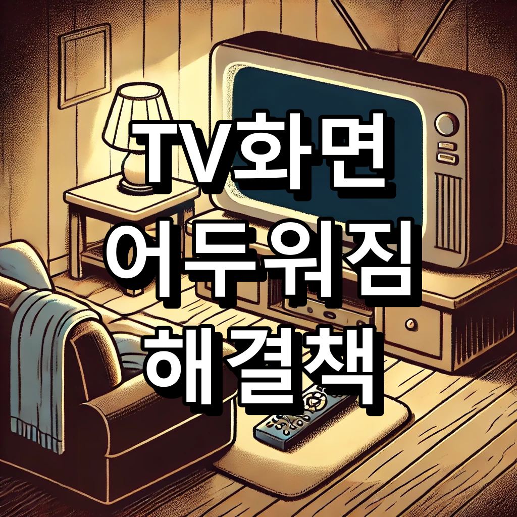 tv 화면 갑자기 어두워짐 몇 가지 해결책 대표 이미지