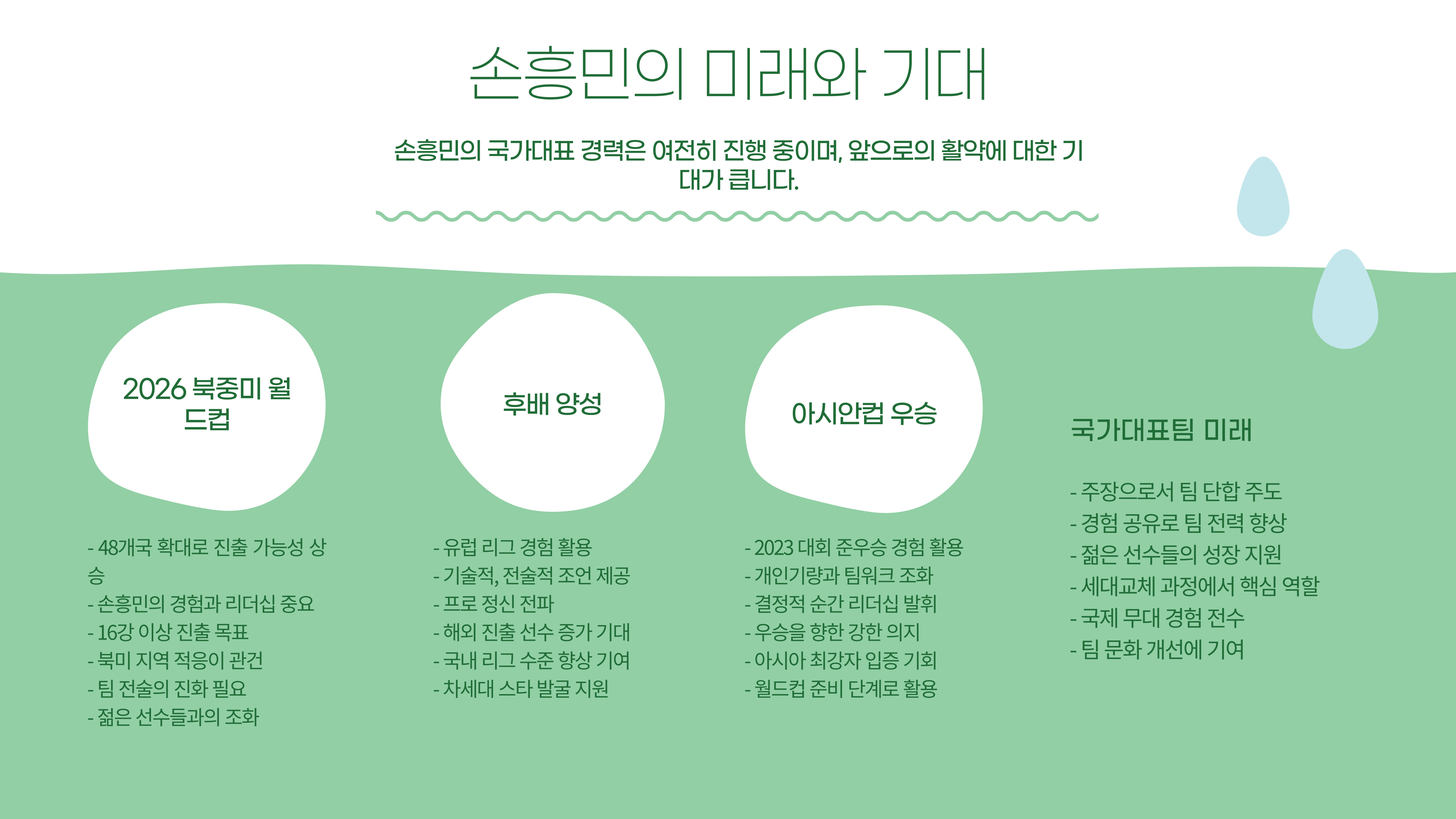 손흥민의 국가대표 활약 대한민국 축구의 자랑