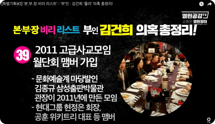 김건희 윤석열 최은순 장모 가족관련 의혹 리스트 