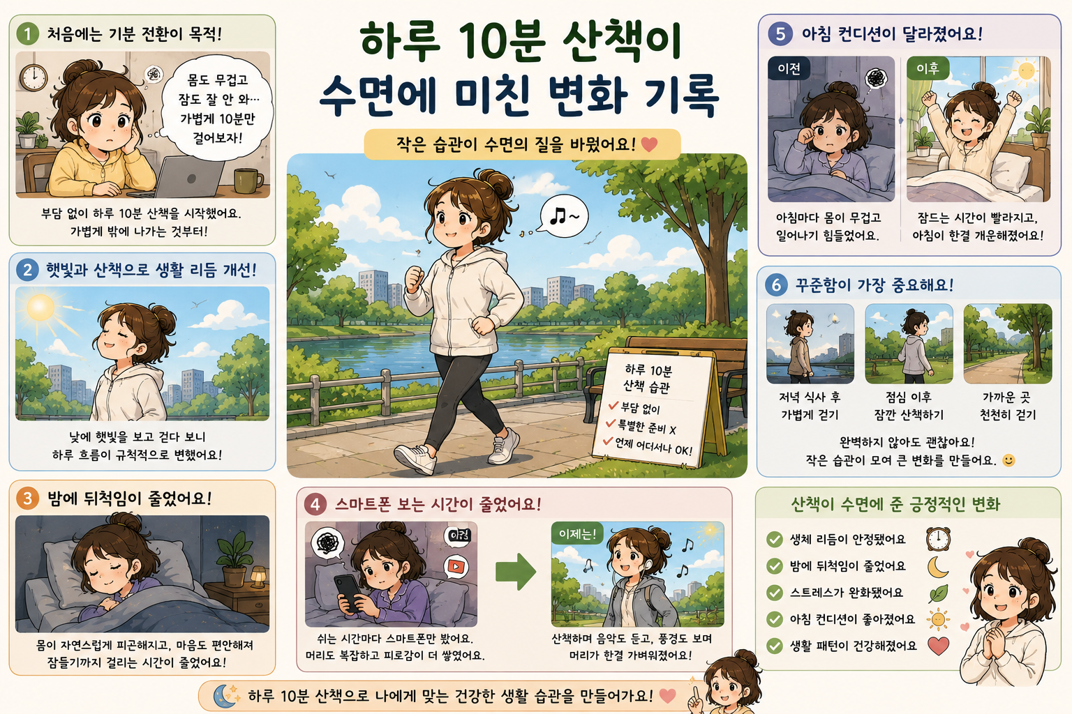 10분 산책이 수면에 미친 변화