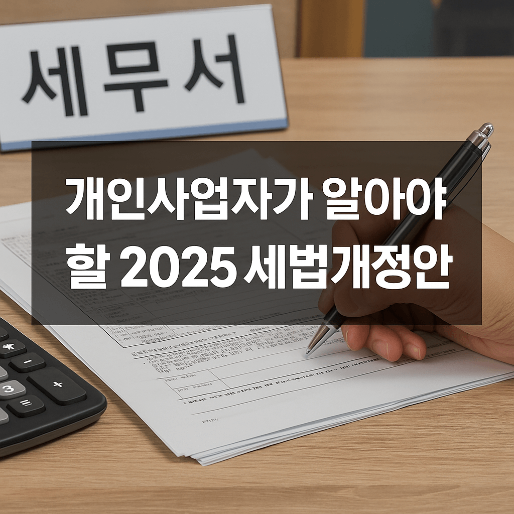 개인사업자가 알아야 할 2025 세법개정안