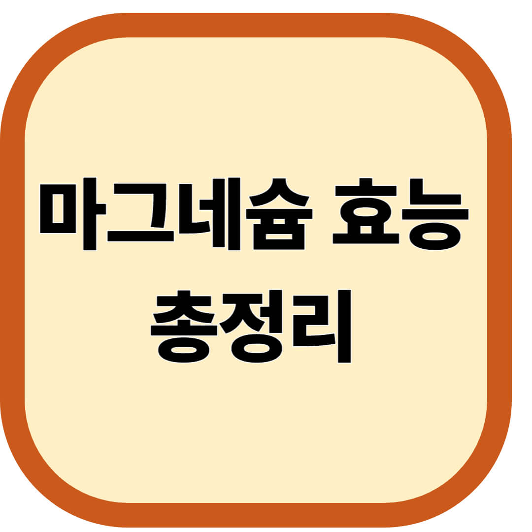 마그네슘 효능 총정리