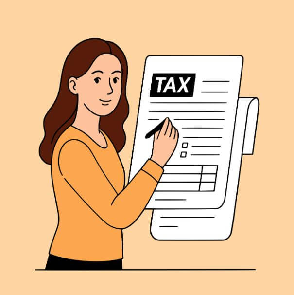 세금에 대해서 설명하는 여성