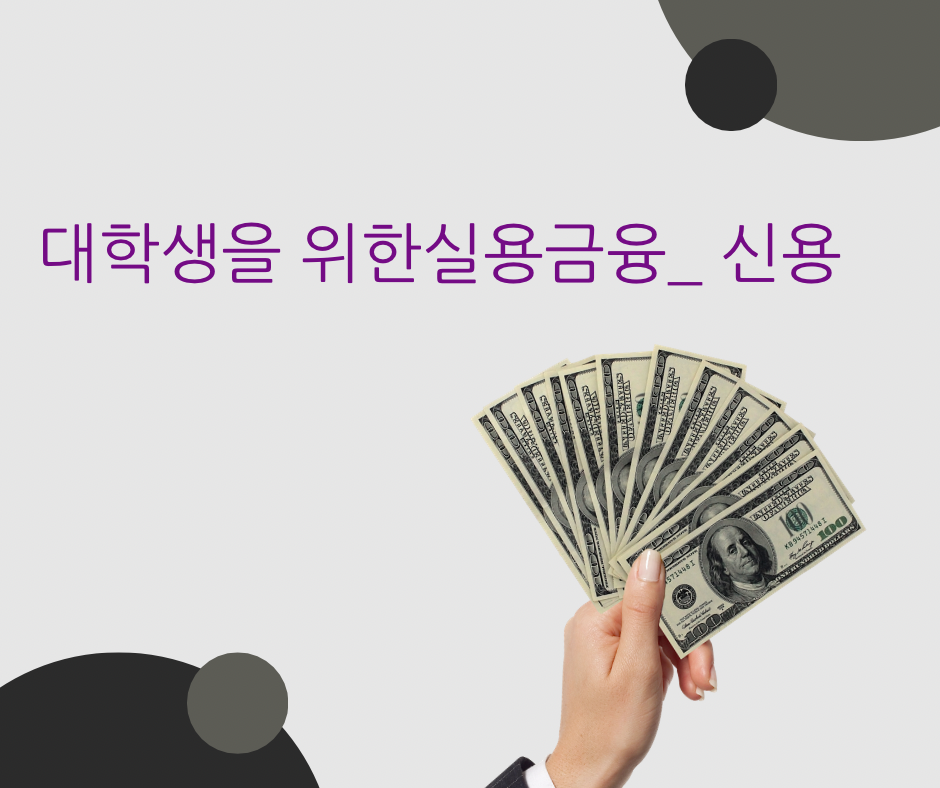 대학생을 위한 실용 금융 _신용