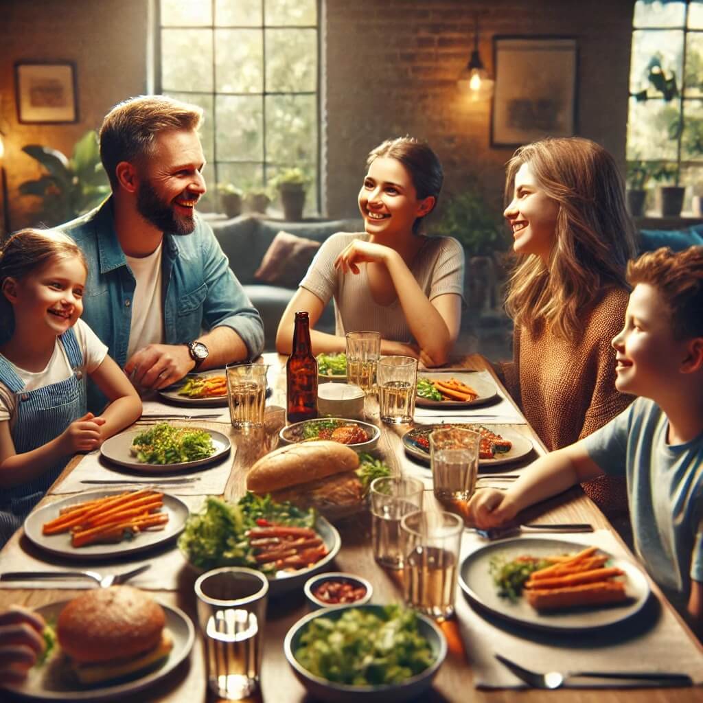 식사하고-있는-사람들