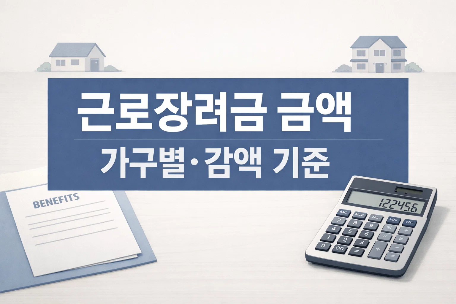 근로장려금 최대 지급액과 계산기 활용법에서 가구별 지급액과 감액 기준을 한눈에 이해하도록 정리한 이미지