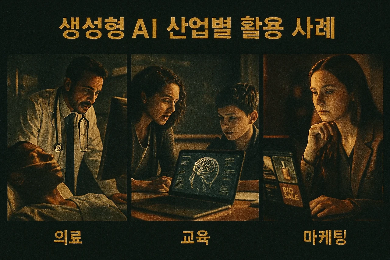 생성형 AI 산업별 활용 사례 (의료, 교육, 마케팅 중심)