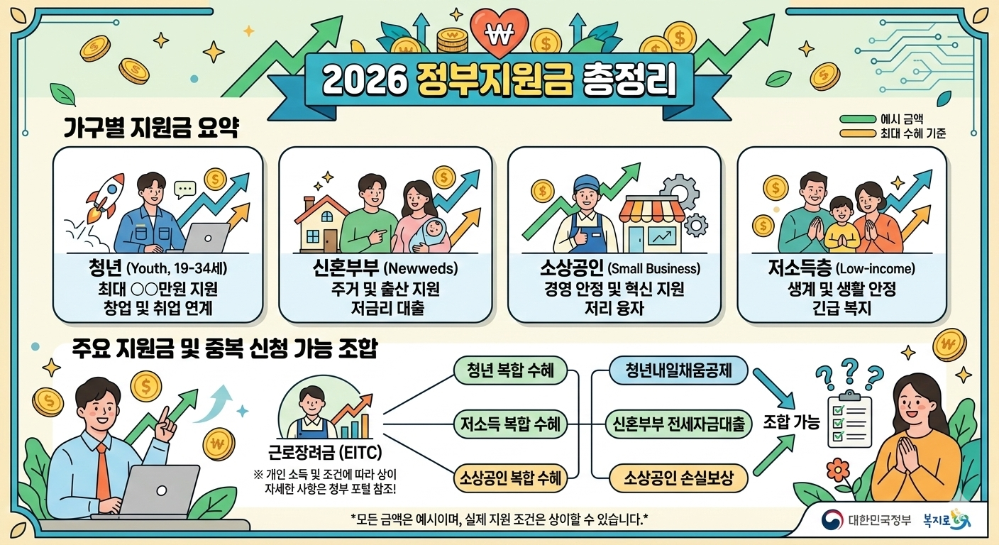 2026 정부지원금 총정리 인포그래픽