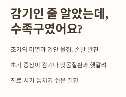 감기인 줄 알았는데&amp;#44; 수족구였어요
