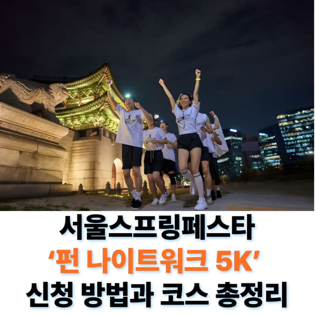 서울스프링페스타 ‘펀 나이트워크 5K’ 신청 방법과 코스 총정리 (3편)