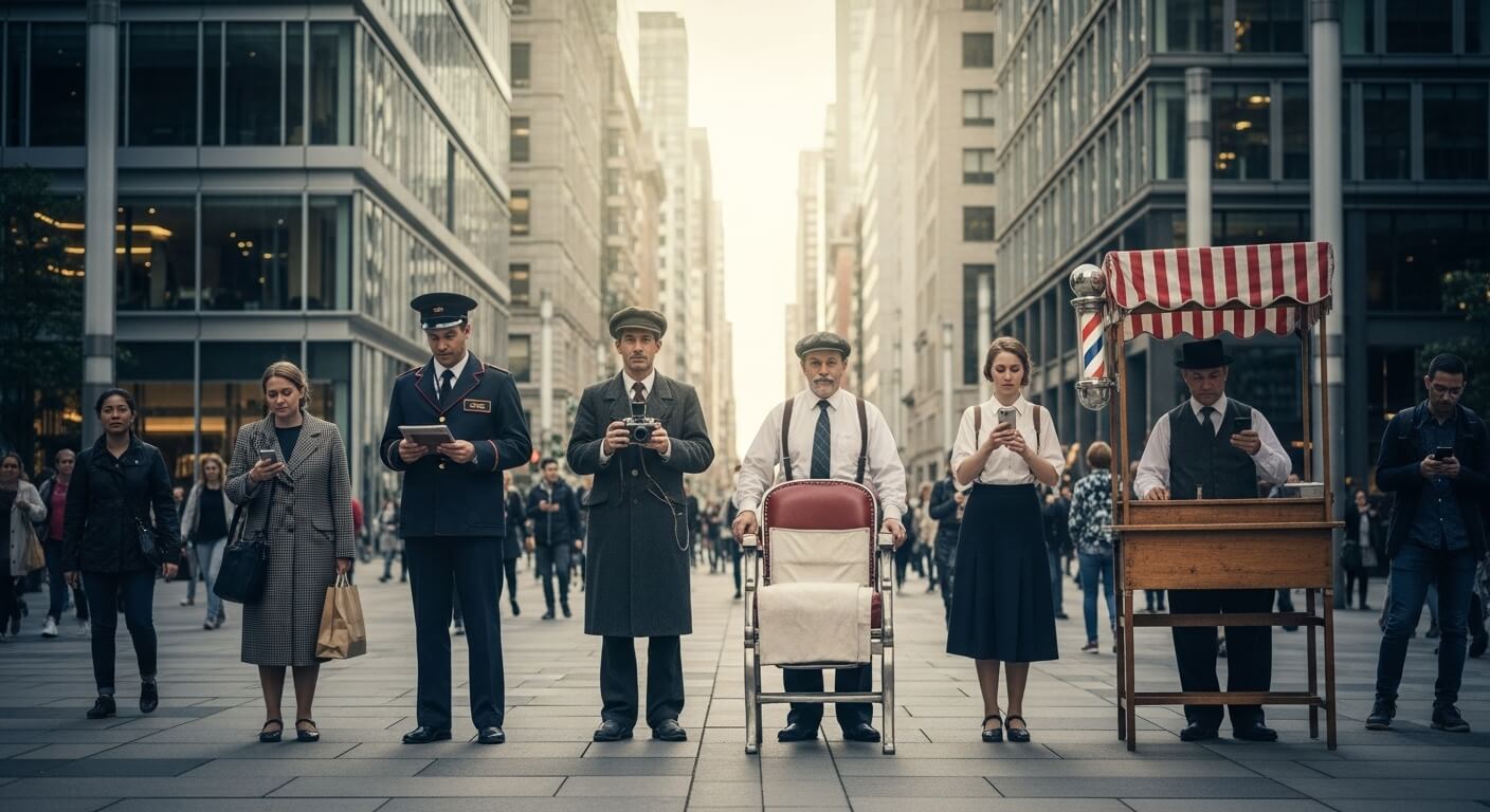 현재에도 존재하는 듯한 사라진 직업들의 모습 관련 사진