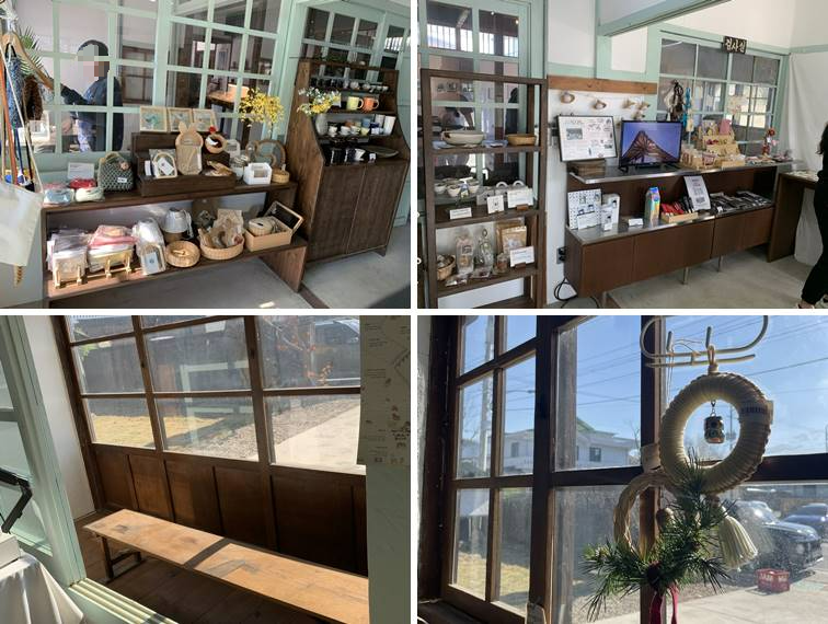 기념품관 내부의 파우치, 컵 종류 등등