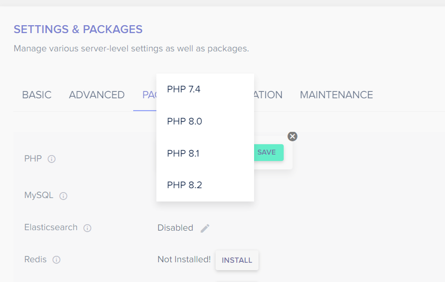 PHP 버전