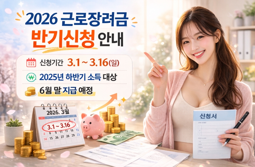 2026년 근로장려금 반기신청 기간, 자격 등 완벽정리!