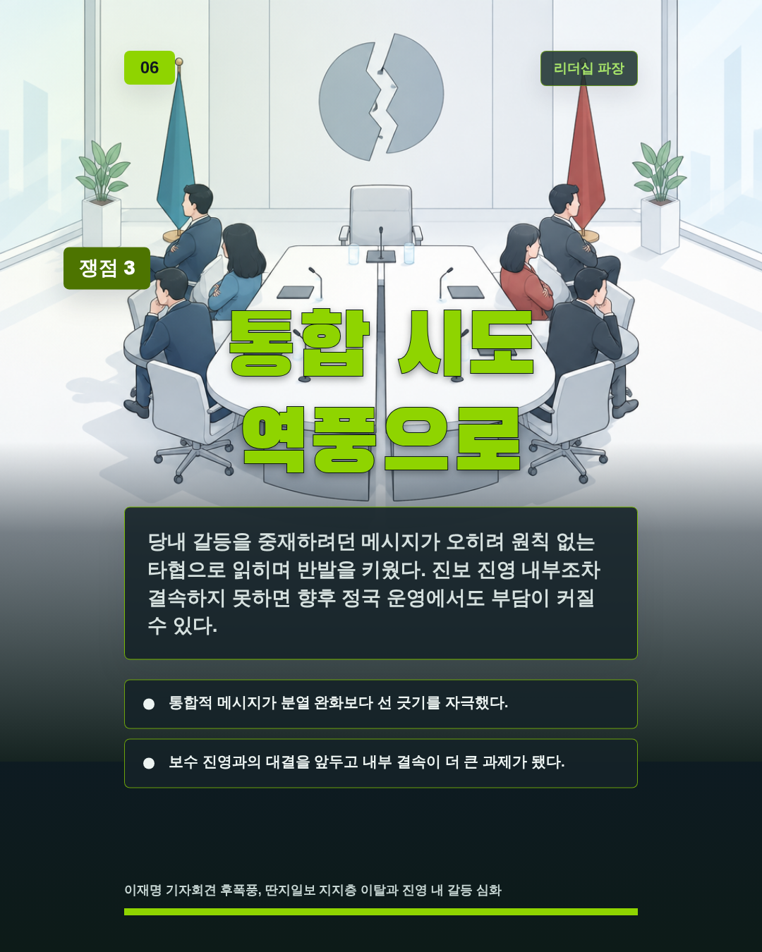 통합 시도 역풍으로