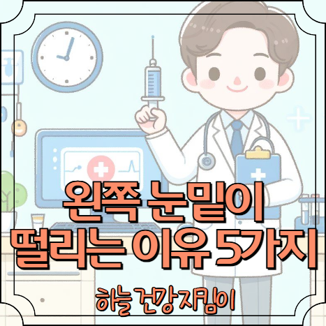 왼쪽눈밑이 떨리는 이유 5가지