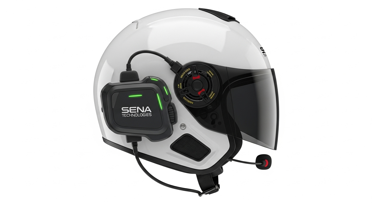 세나테크놀로지의 오토바이 헬멧용 무선 통신 기기 제품 이미지