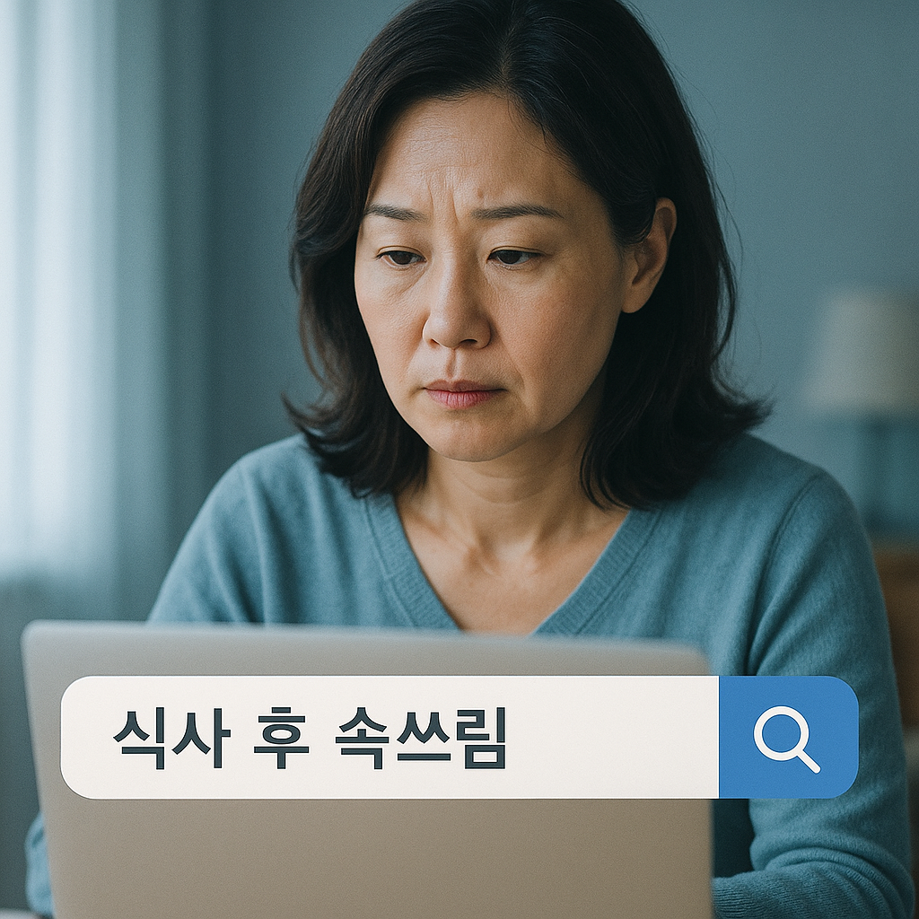 식사 후 속쓰림이나 신트림, 역류성 식도염