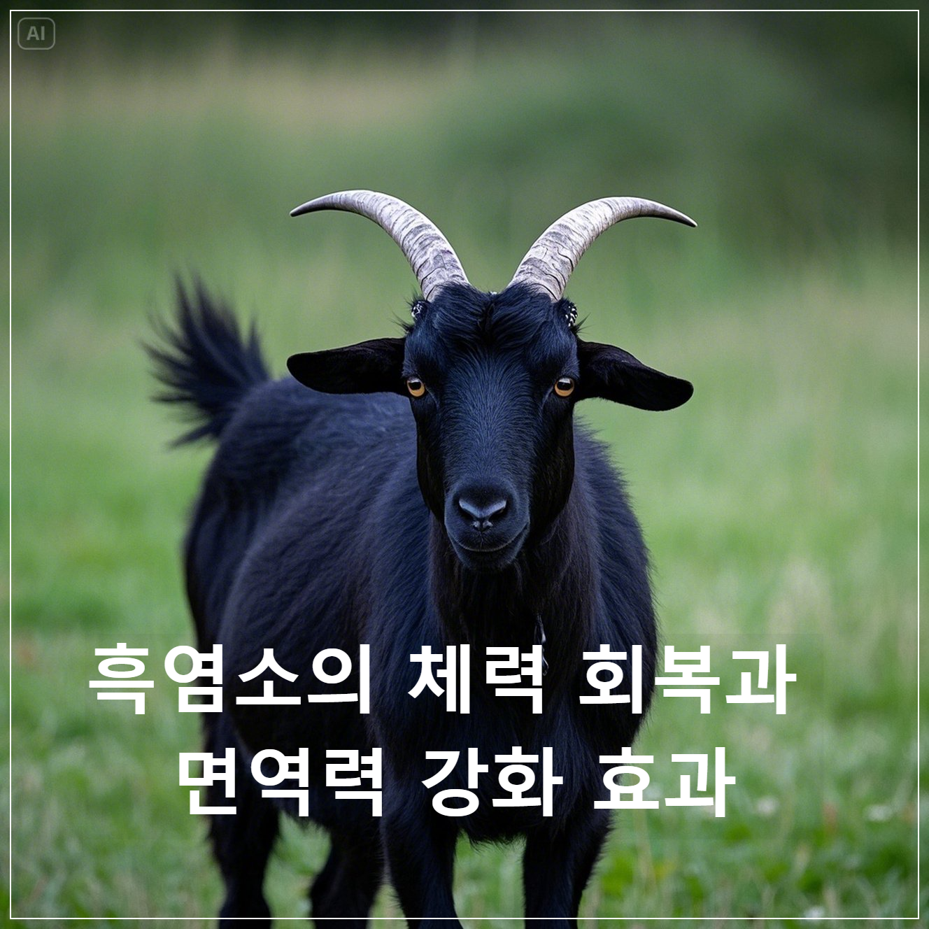 흑염소의 체력 회복과 면역력 강화 효과
