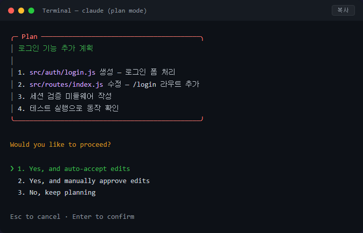 Claude Code 플랜 모드 사용법, 코드 수정 전 계획서 받는 법