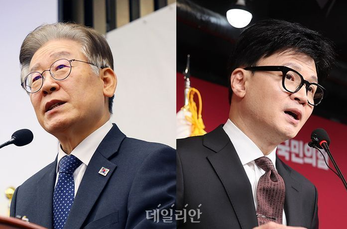 이재명 더불어민주당 대표(사진 왼쪽)와 한동훈 국민의힘 비상대책위원장(오른쪽)