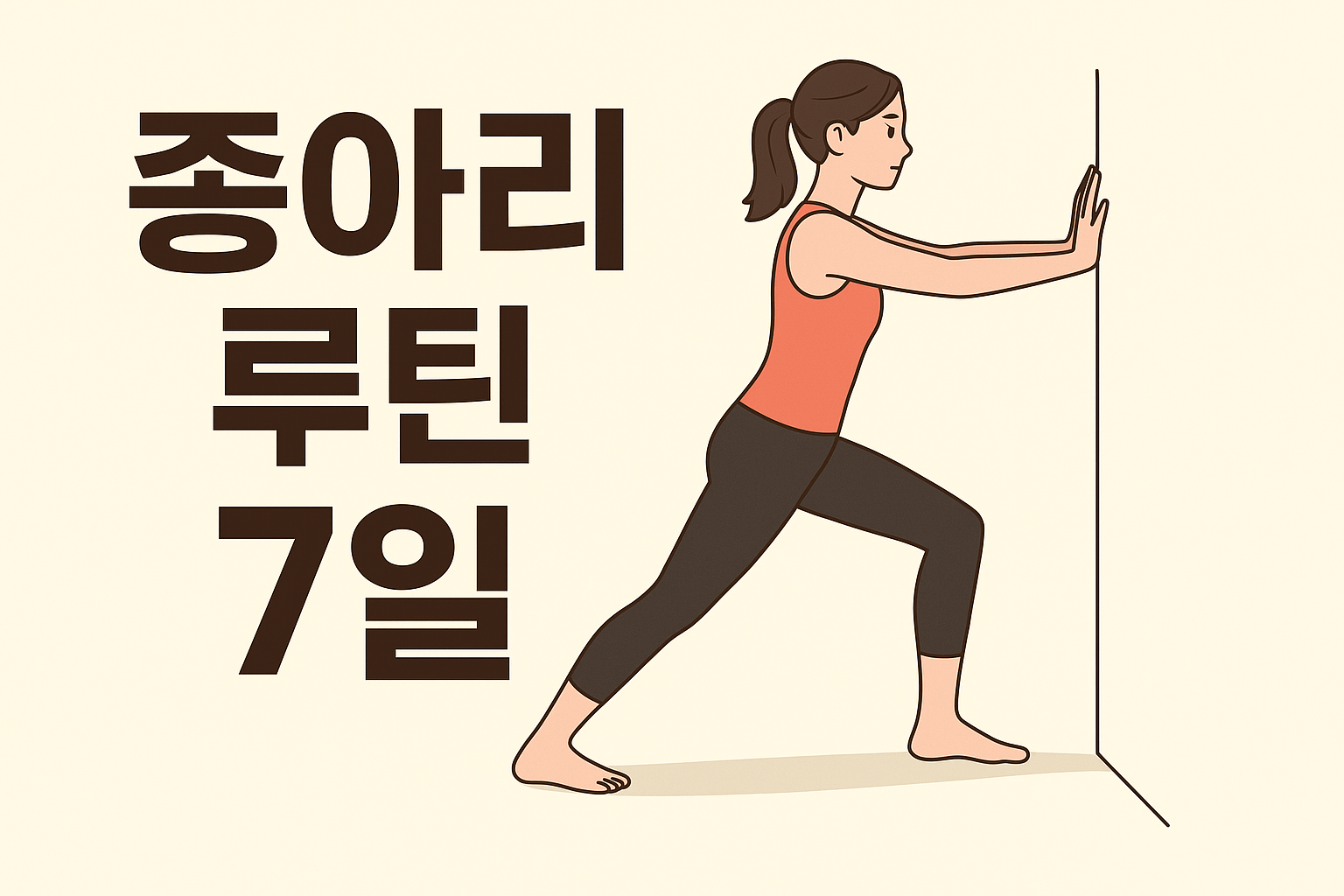 집에서 하는 종아리 스트레칭 루틴
