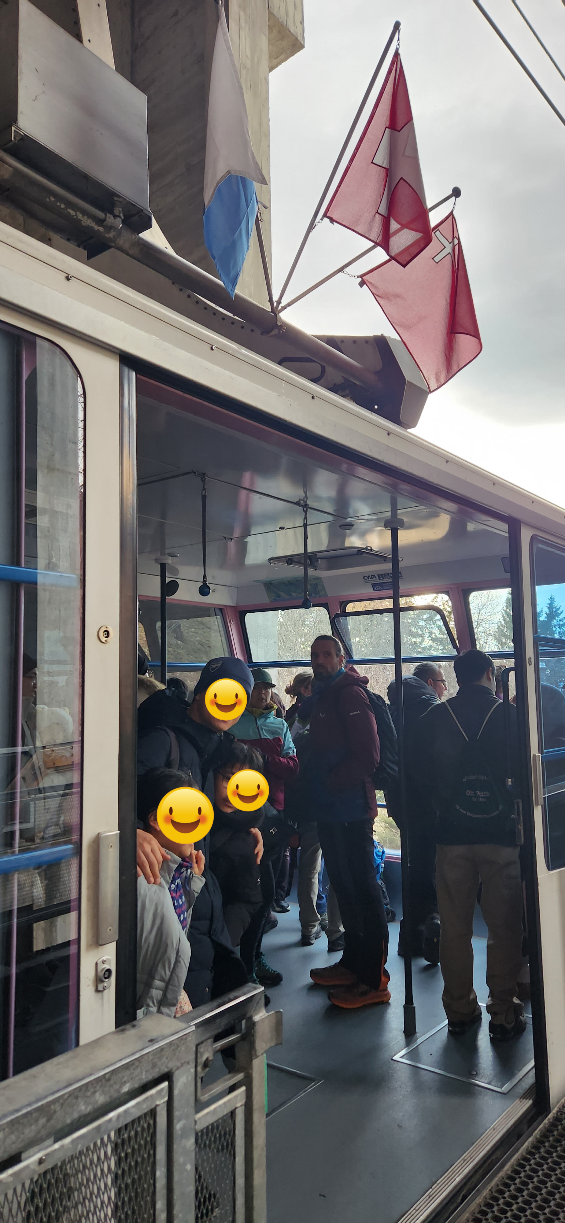 스위스 리기산 Rigi Kaltbad 에서 곤돌라 탑승(케이블카)