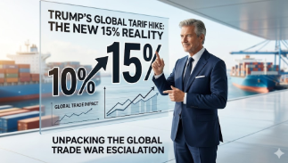 트럼프의 관세 폭탄 10%에서 15%로 격상, 글로벌 무역 전쟁의 새로운 국면
