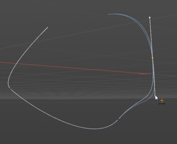 포인트의 Tangents를 수정할 수 있다
